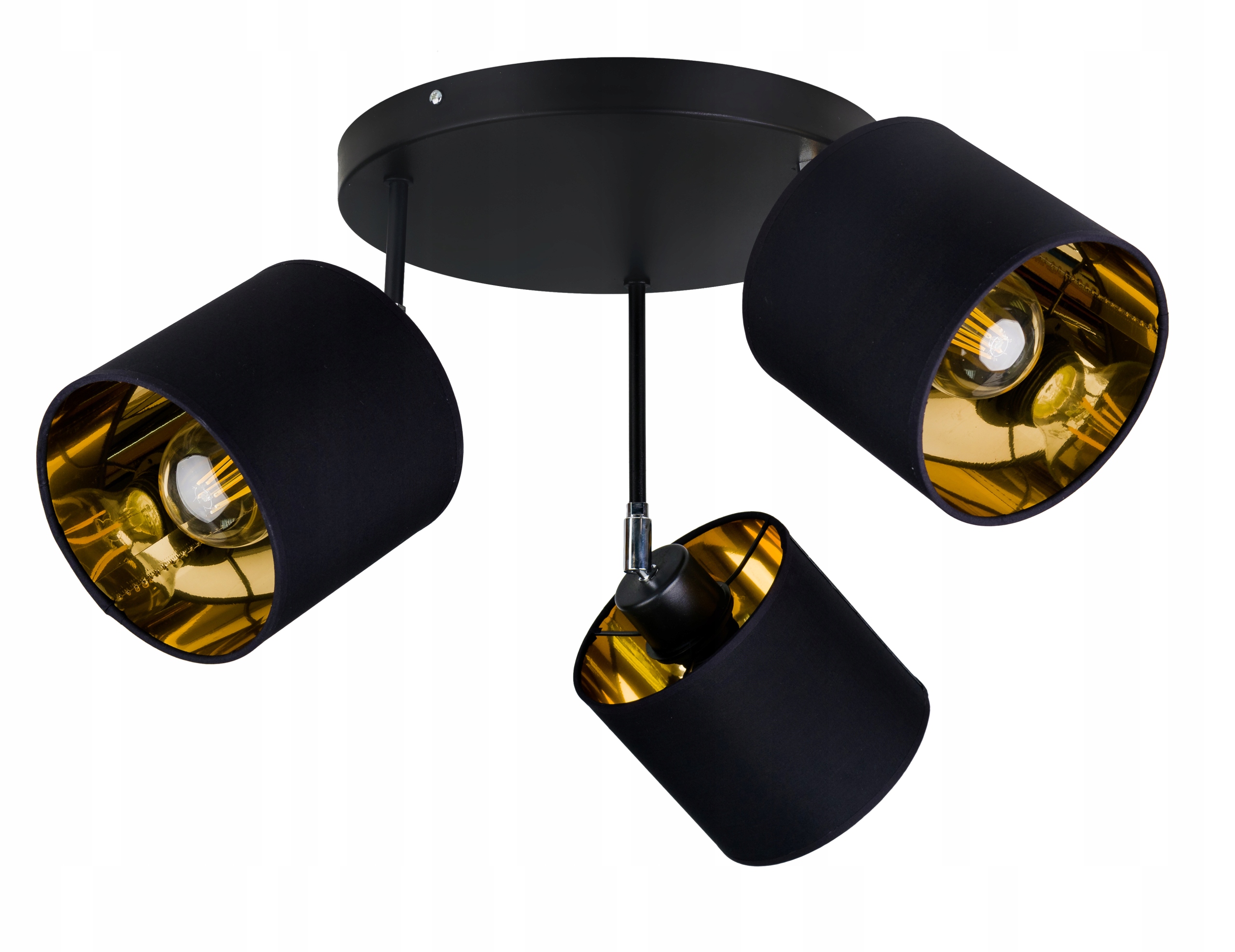 Lampa stropní svítidlo pohyblivý lustr sufiová Abażur zlatá