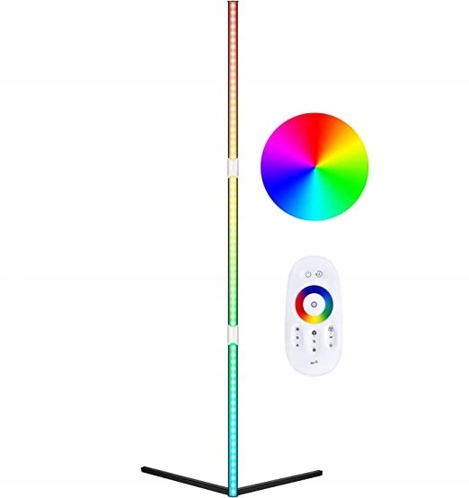 LAMPA PODŁOGOWA LED RGB INTELIGENTNA JFIEEI LAMPKA NAROŻNA STOJĄCA SMART