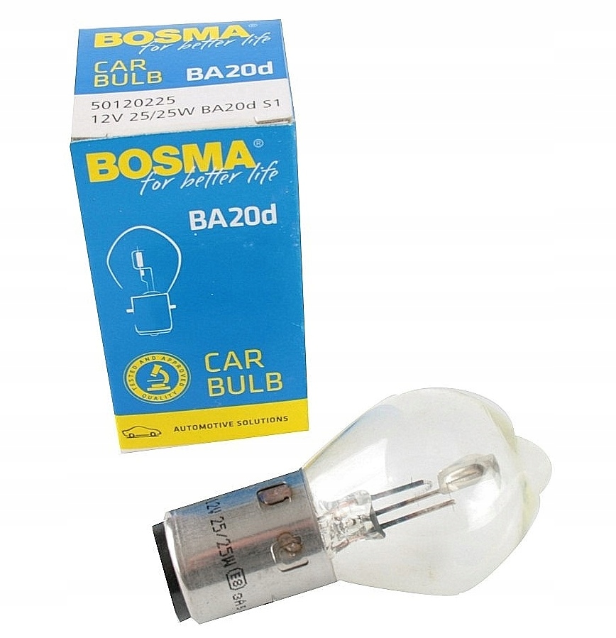 

Żarówka 12V 25/25W Ba20d Bosma lampa reflektor S2