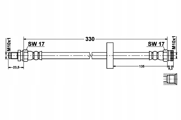 ATE 24.5146-0330.3 тормозной шланг