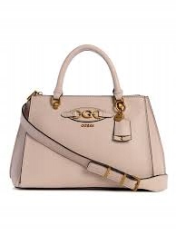 Guess Béžová Klasická Kabelka Se Zlatým Kováním Gme