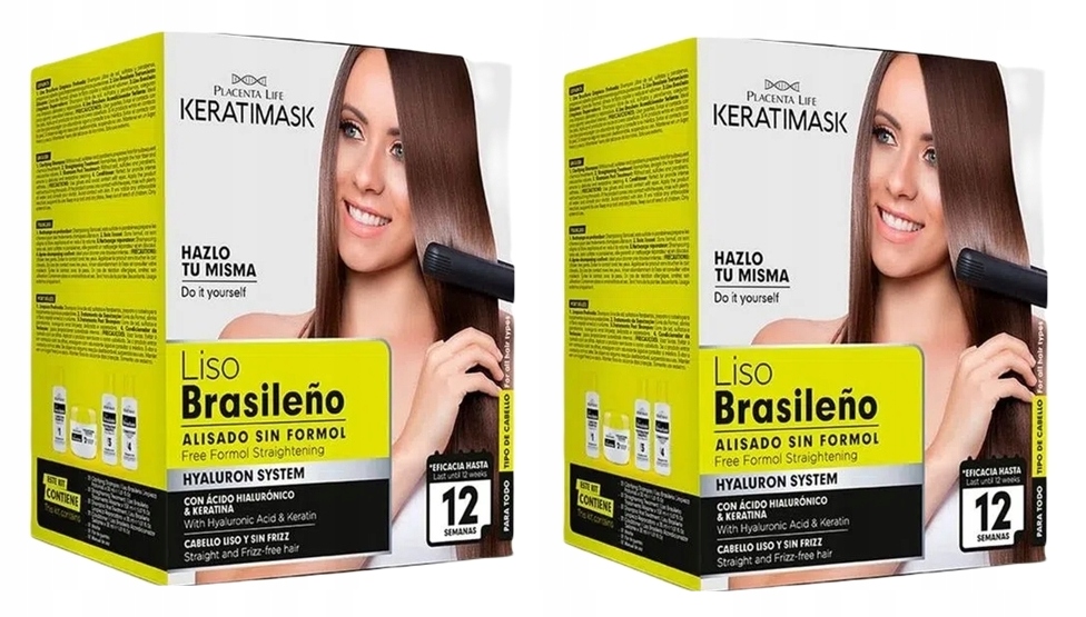 Placenta Liso Brasileno Kit 2x zestaw do keratynowego prostowania