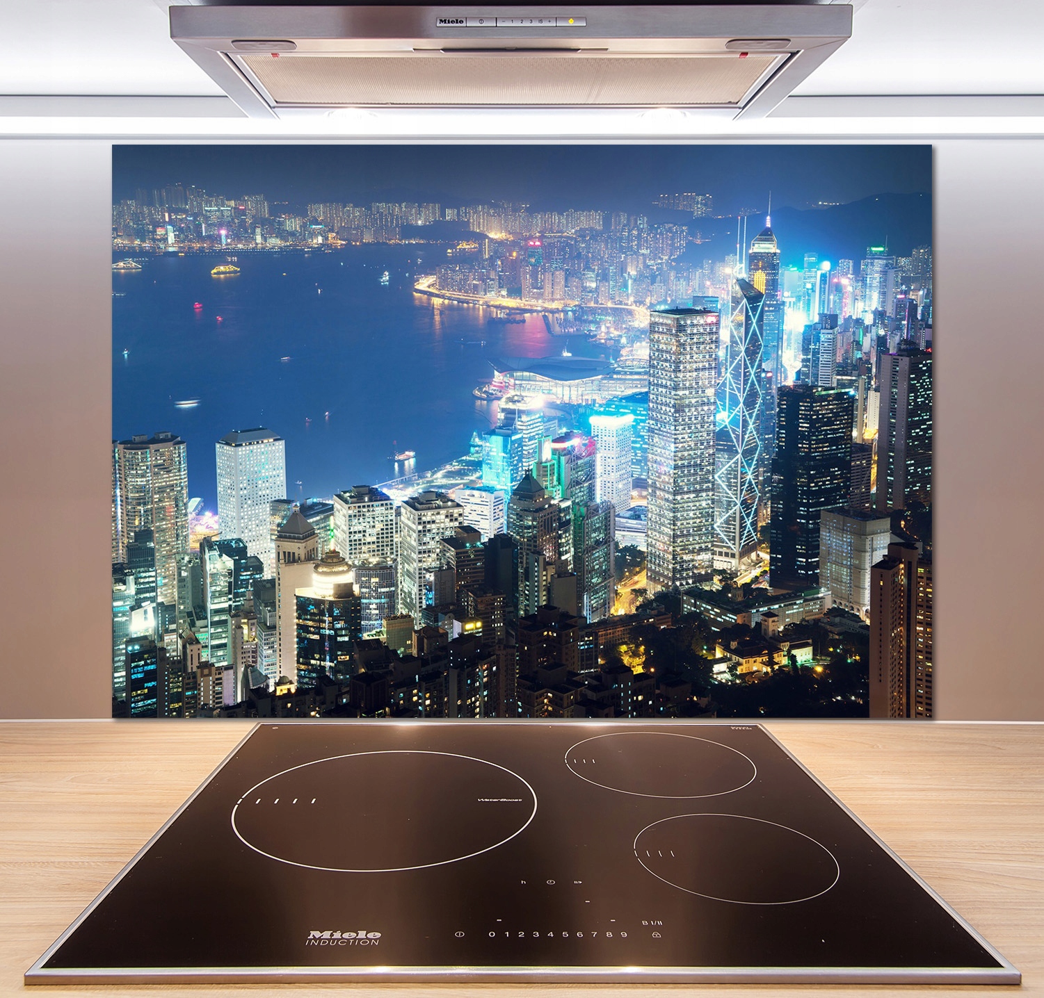

Panel do kuchni Hong kong nocą 100x70 cm + Klej