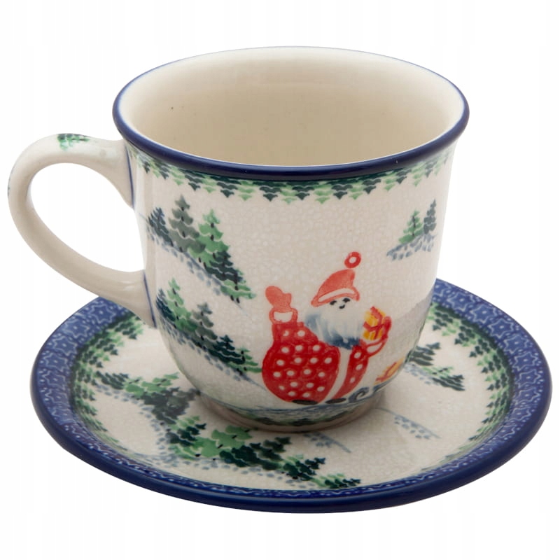 Šálka 300 ml s podšálkou Bolesławiec Mikuláš