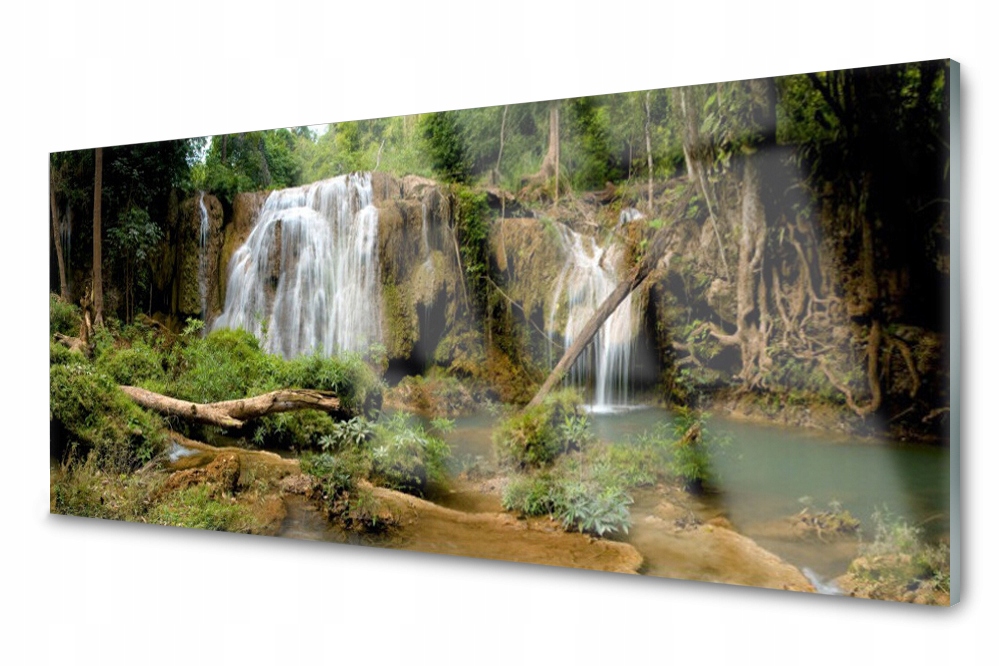 

Panel szklany do kuchni Wodospad Rzeka Las 125x50