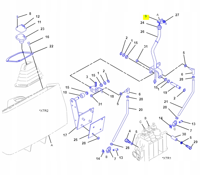 PRZELACZNIK CAT KOPARKO LADOWARKA Machine type Backhoe loader