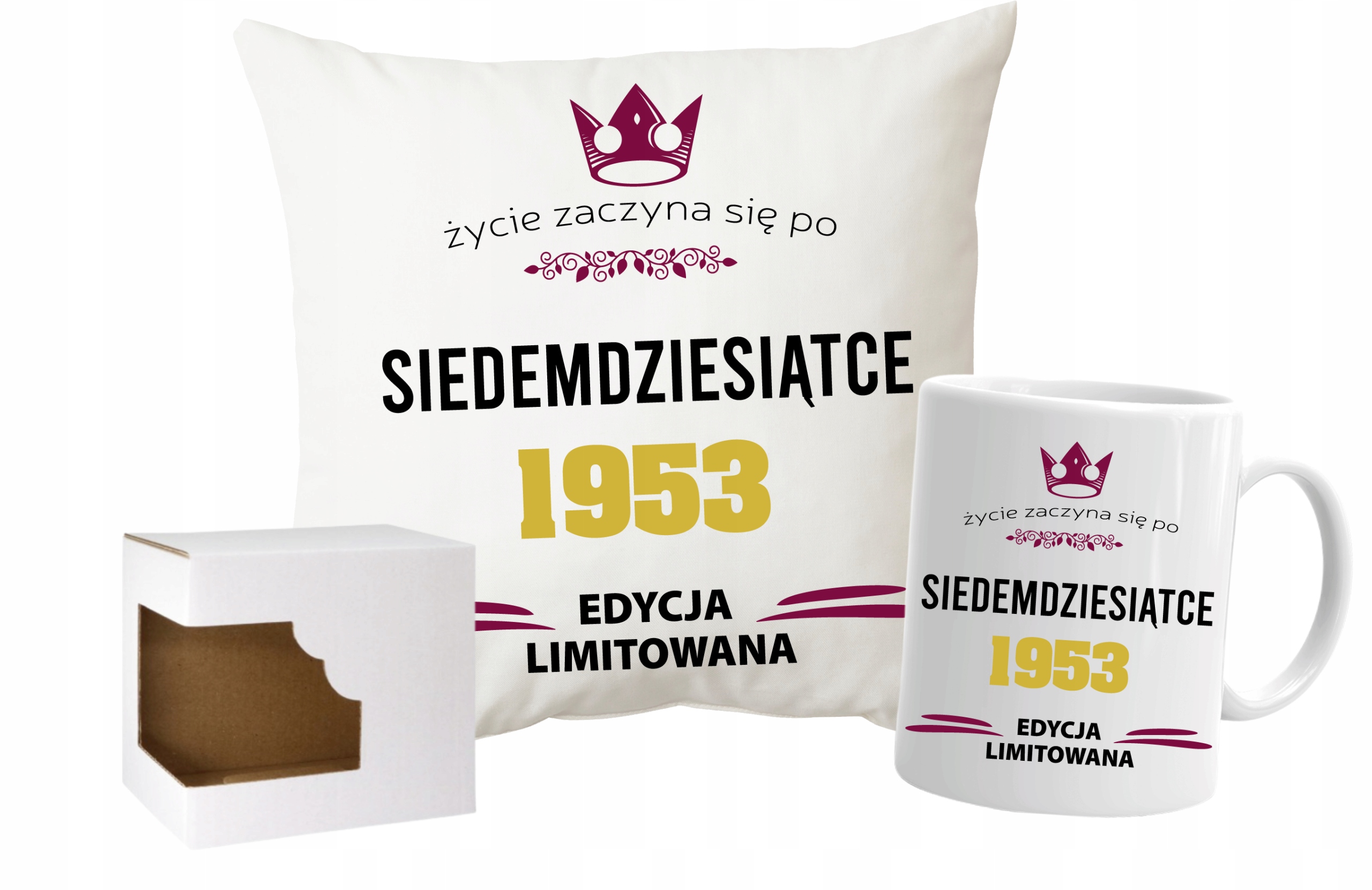 

Poduszka kubek na 70-te Urodziny 70 Lat