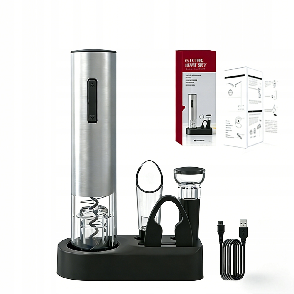 Premium Model 2025 Usb Dárek Elektrický otvírák na víno s vývrtkou