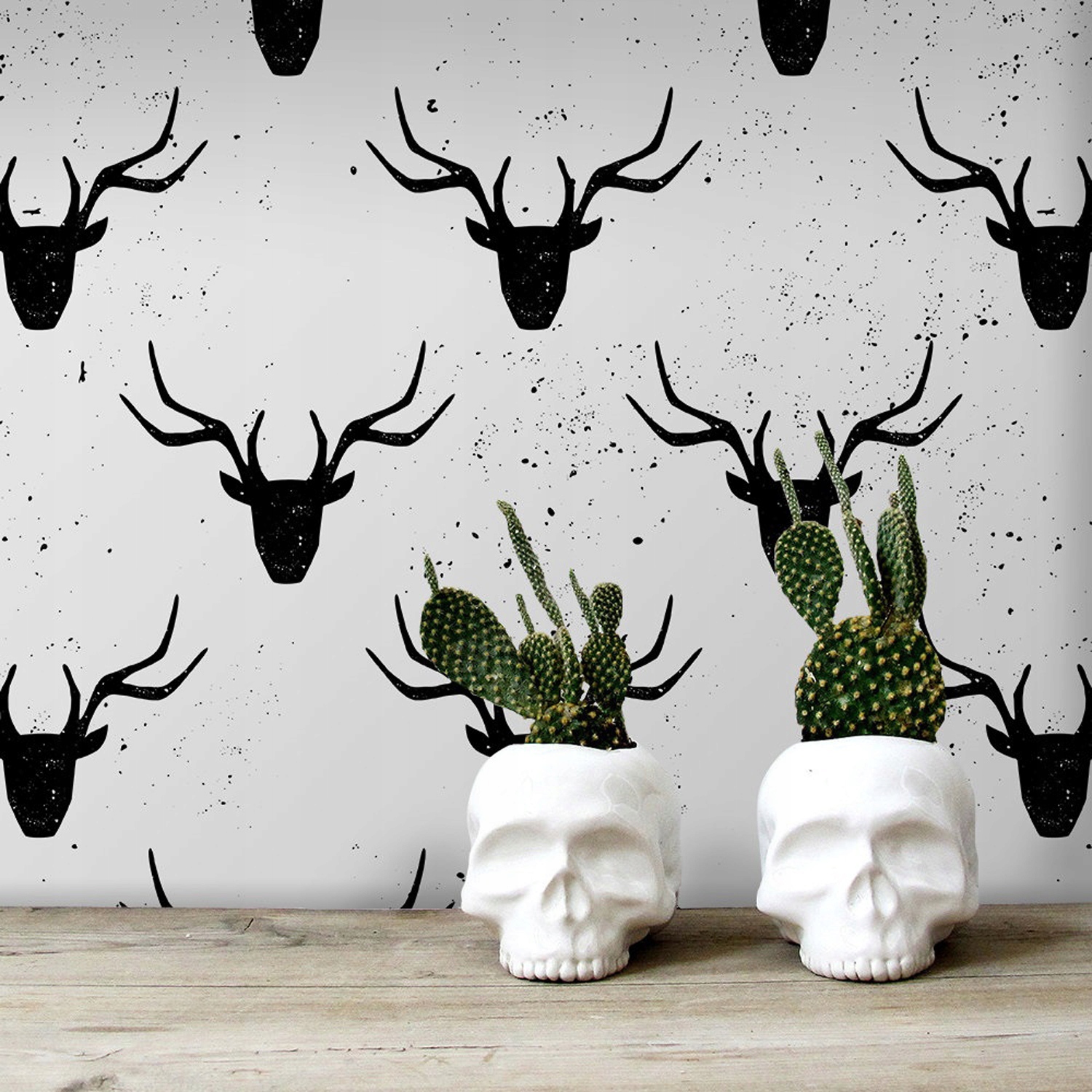 

Fototapeta Głowa jelenia czarno-biała 208x146 cm