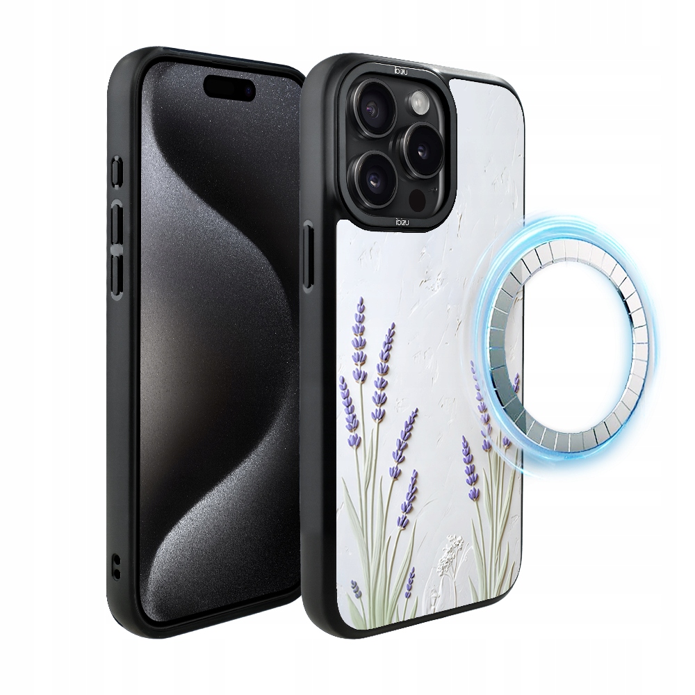 Pouzdro pro iPhone 15 Pro Ibizu DropGuard Matt s MagSafe, provensálská levandule