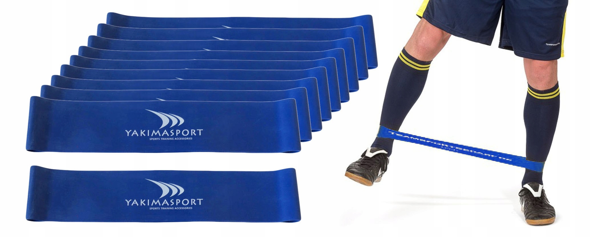 Fitness guma, sada 20 gum, Modrá, velký odpor pro trénink