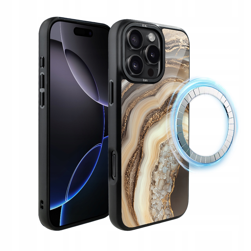 Pouzdro pro iPhone 16 Pro Max Ibizu DropGuard Matt s MagSafe, Medový achát