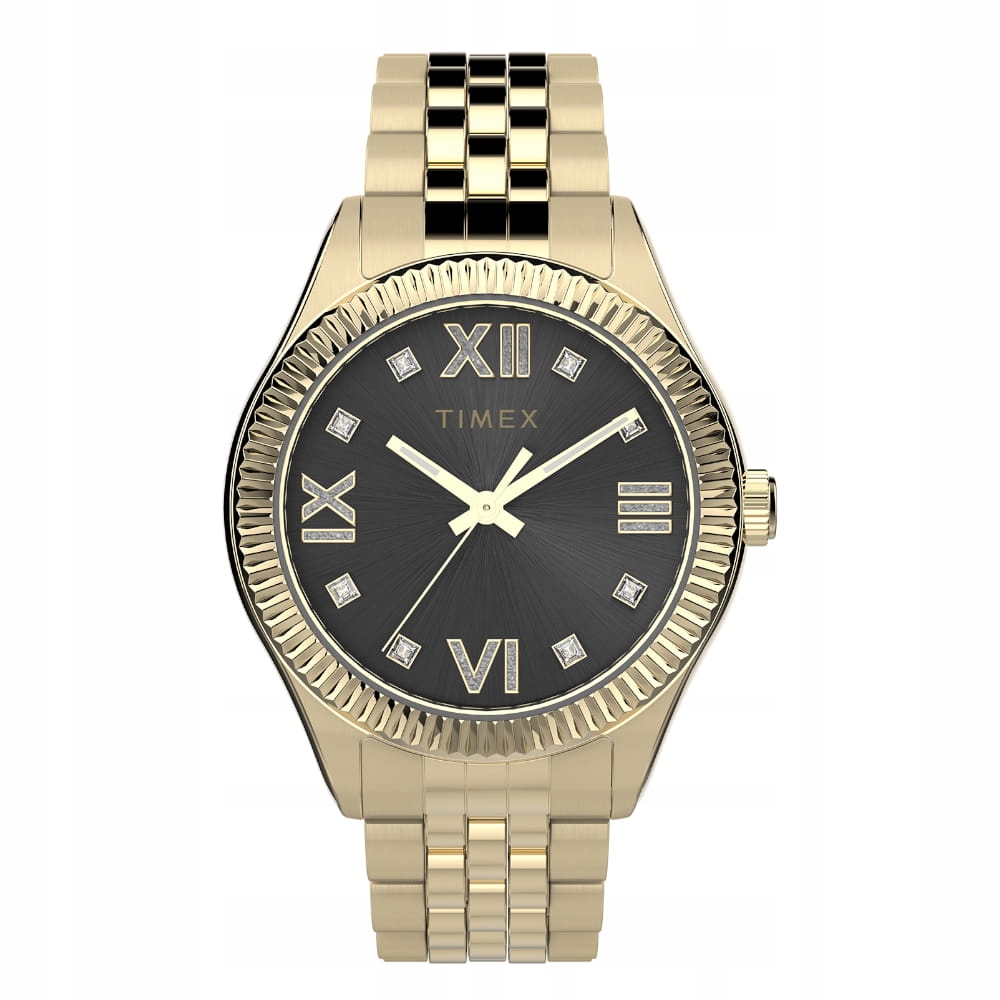 Dámské hodinky Timex zlatý náramek Gravírování