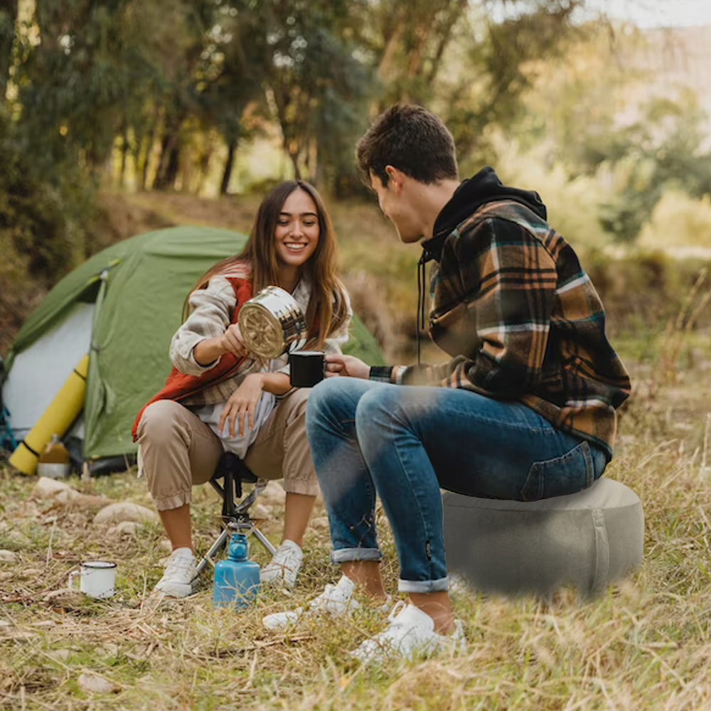 PUFA OKRĄGŁA DMUCHANA PUF SIEDZISKO VELVET Marka inna