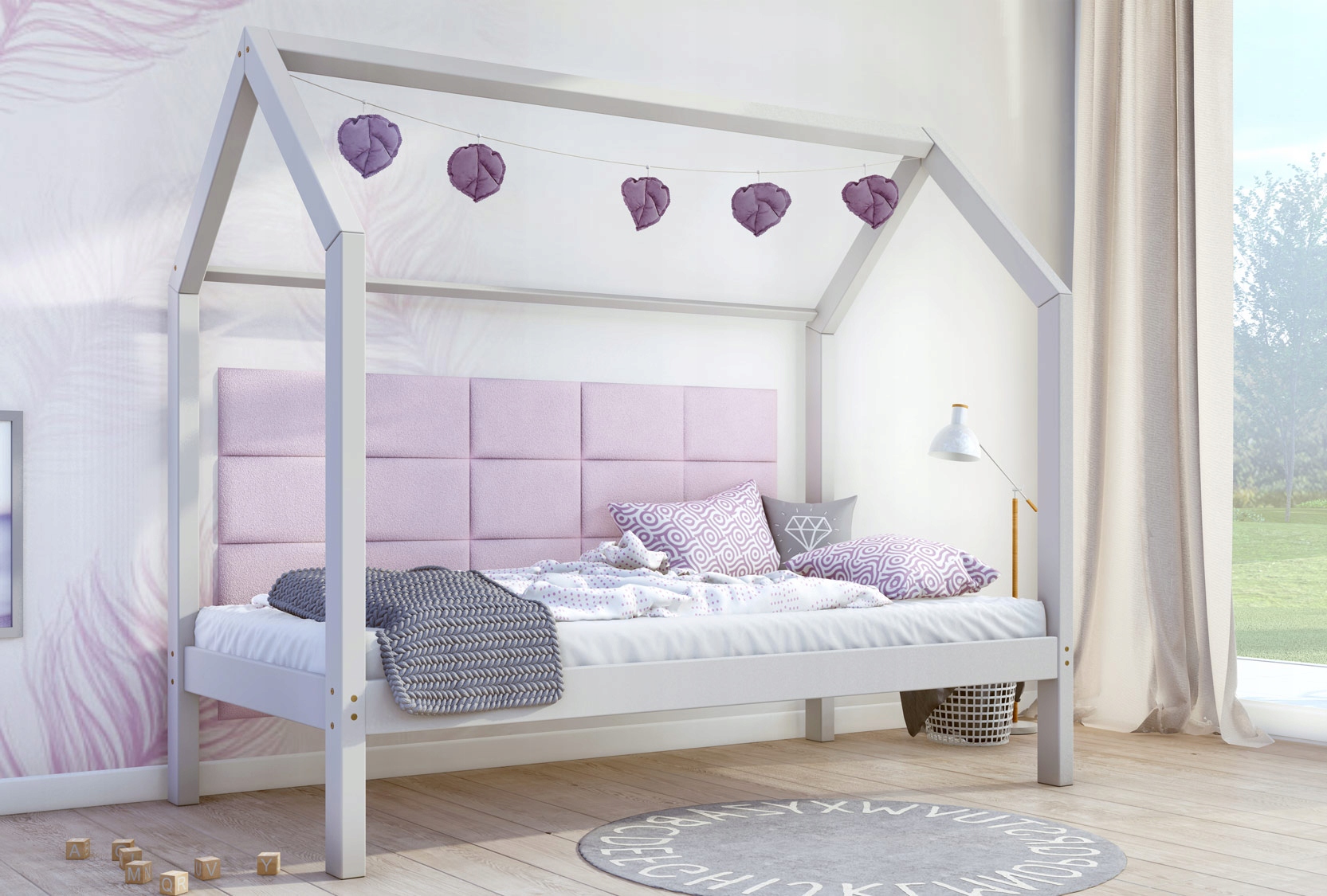 NALA łóżko domek dla dziecka bez barierek 80x160 Kolor wielokolorowy