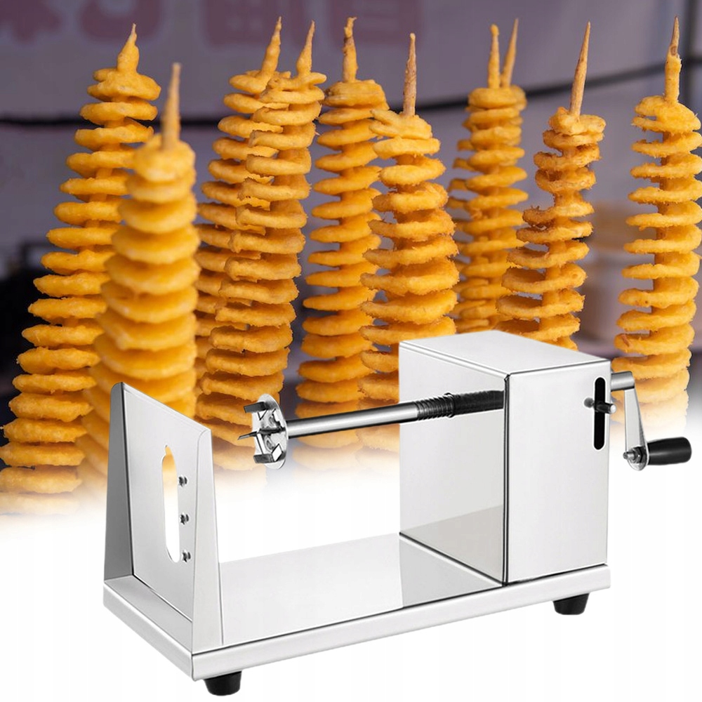 STALOWA MASZYNKA DO ZAKRĘCONYCH ZIEMNIAKÓW CHIPSÓW Linia ROSSNER