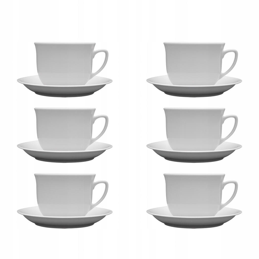 Sada hrnků Vienna Lubiana bílé 300 ml/16 cm 6 kusů