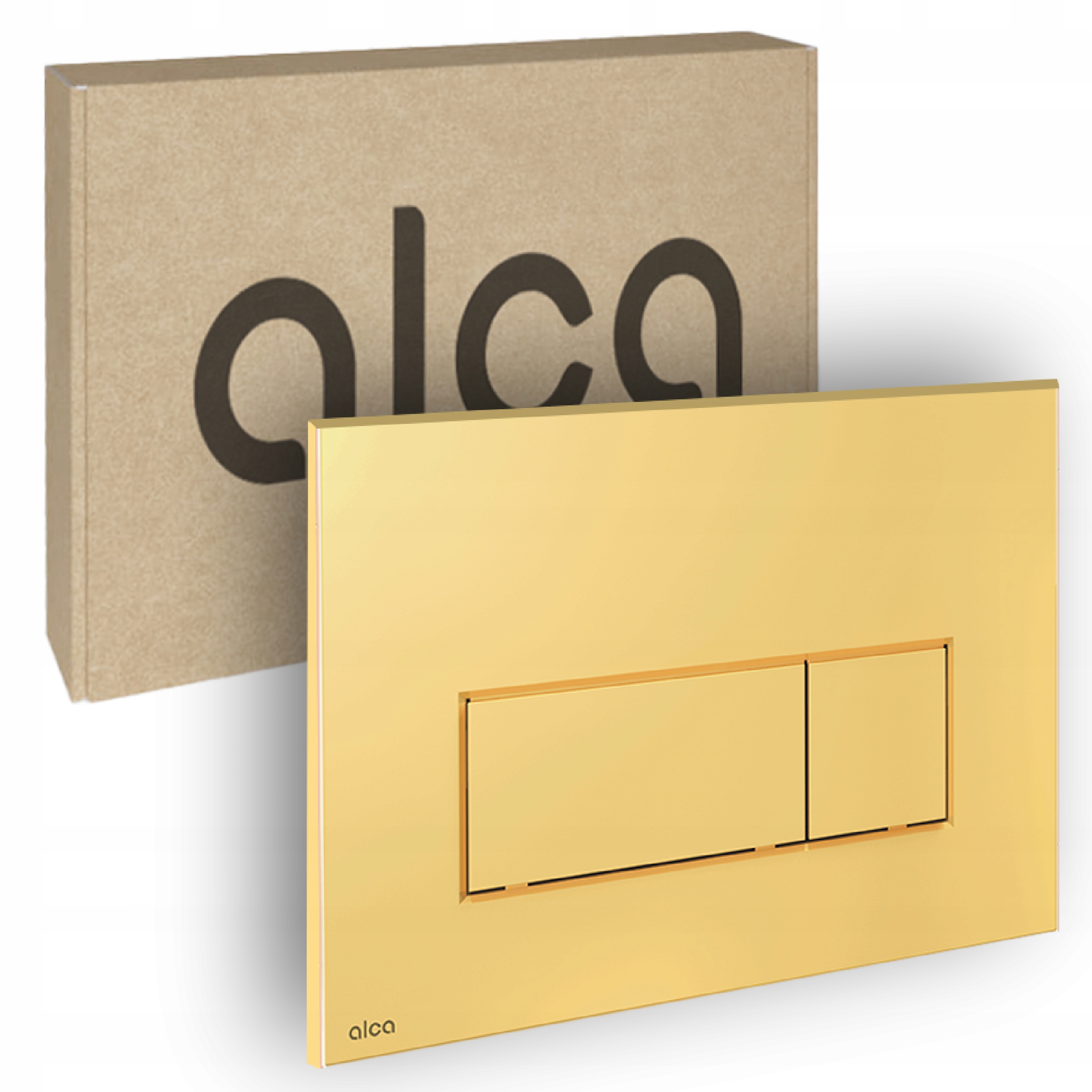 Tlačítko pro splachování Wc Zlatý lesk Alcaplast Delfín Plochý profil Thin