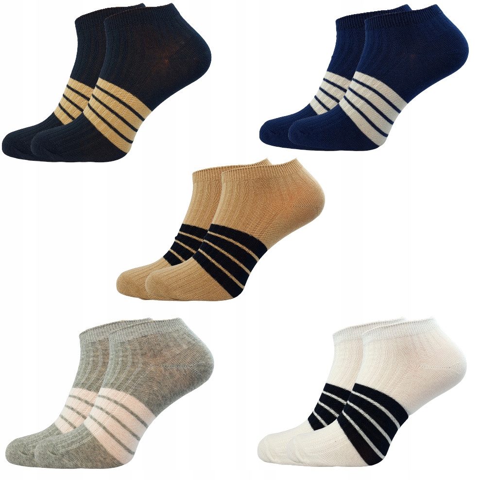 5x STOPKI BAWEŁNIANE MĘSKIE SKARPETY TRWAŁE WZORY