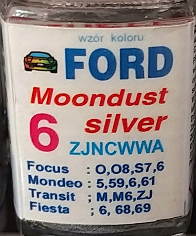 

Zaprawka Lakiernicza Ford 6 moondust silver Zjncww