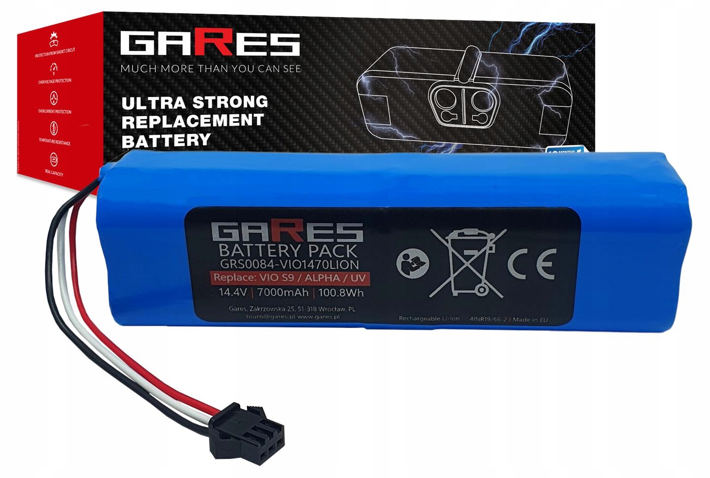 Akumulátor Gares pro Proscenic M7 Pro M8 Pro 14,4V 7,0Ah