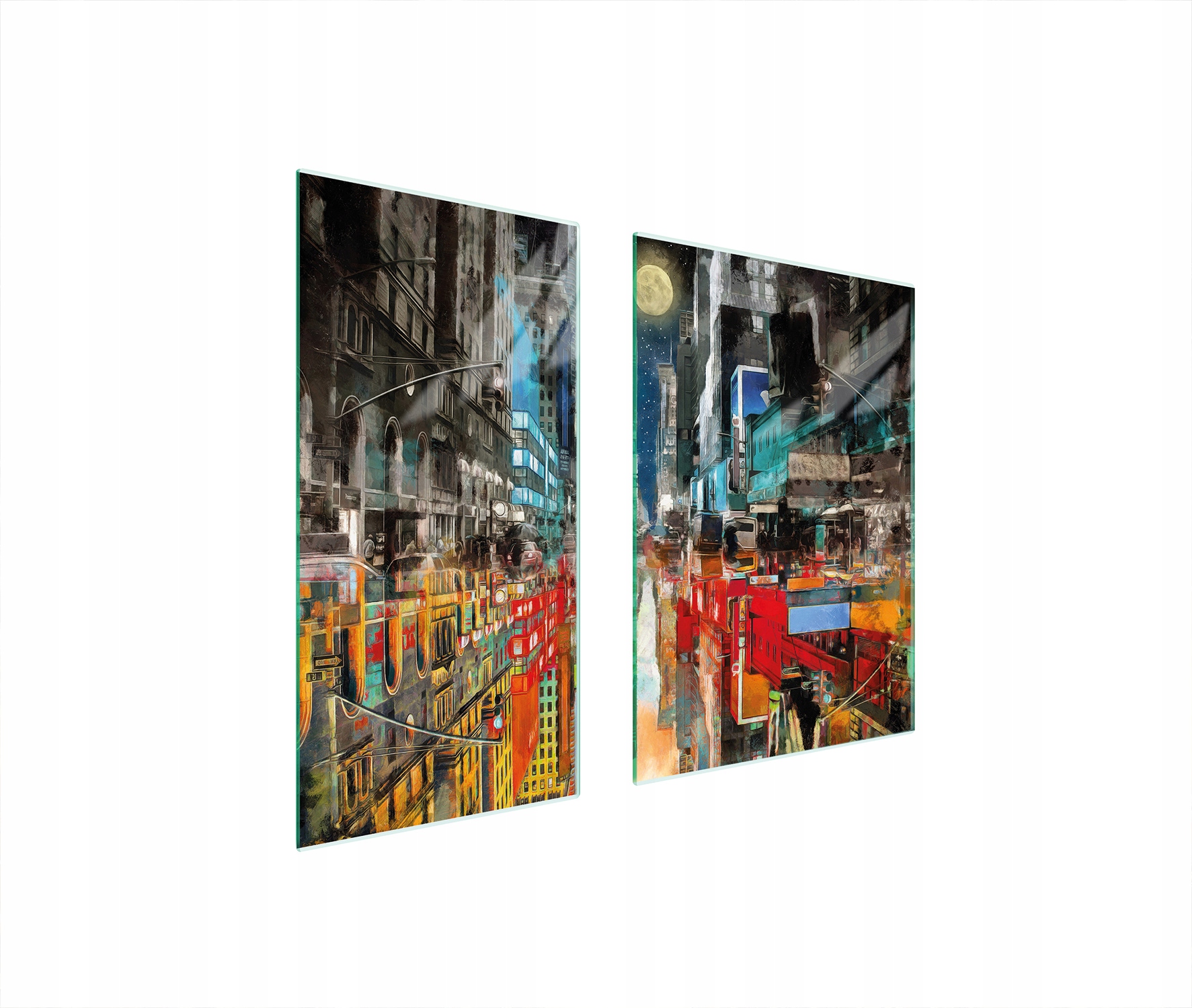 Skleněná Ochranná Deska 75x52 Město Tvrzené Sklo