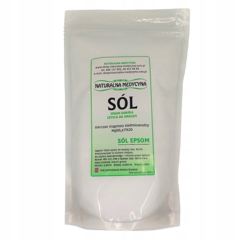 

Sól Gorzka Epsom siarczan magnezu siedmiowodny 1kg