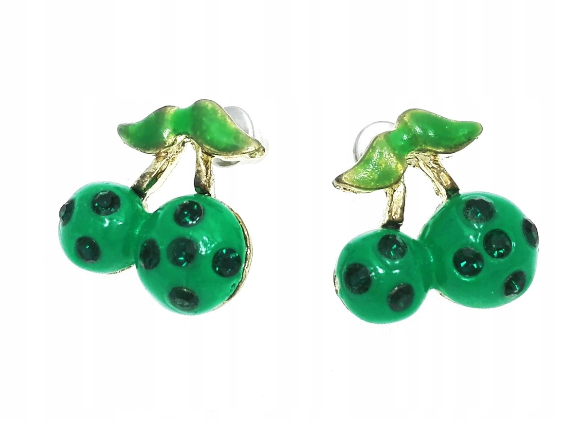 

Kolczyki wisienki z cyrkoniami kryształki