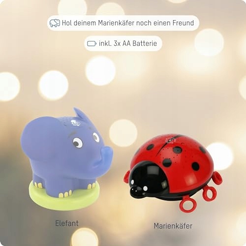 ANSMANN Projektor Nocny LED Biedronka Lampka Dziecięca Czerwona — miniatura 3