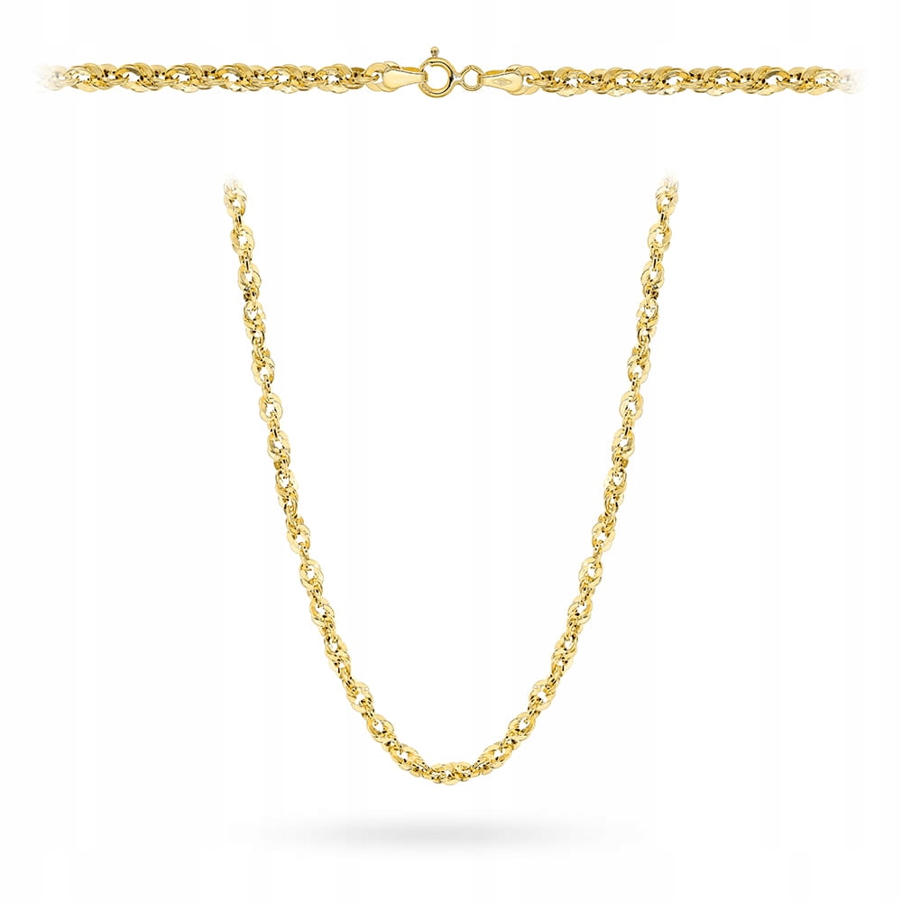 Náhrdelník zlatý 585 vazba Irydia úzký 45 cm Lesklý model 2.30g dárek