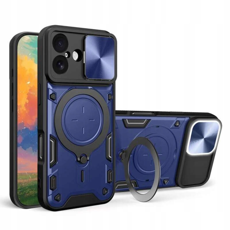 Techsuit etui CamGuard Pro do iPhone’a 17 niebieskie