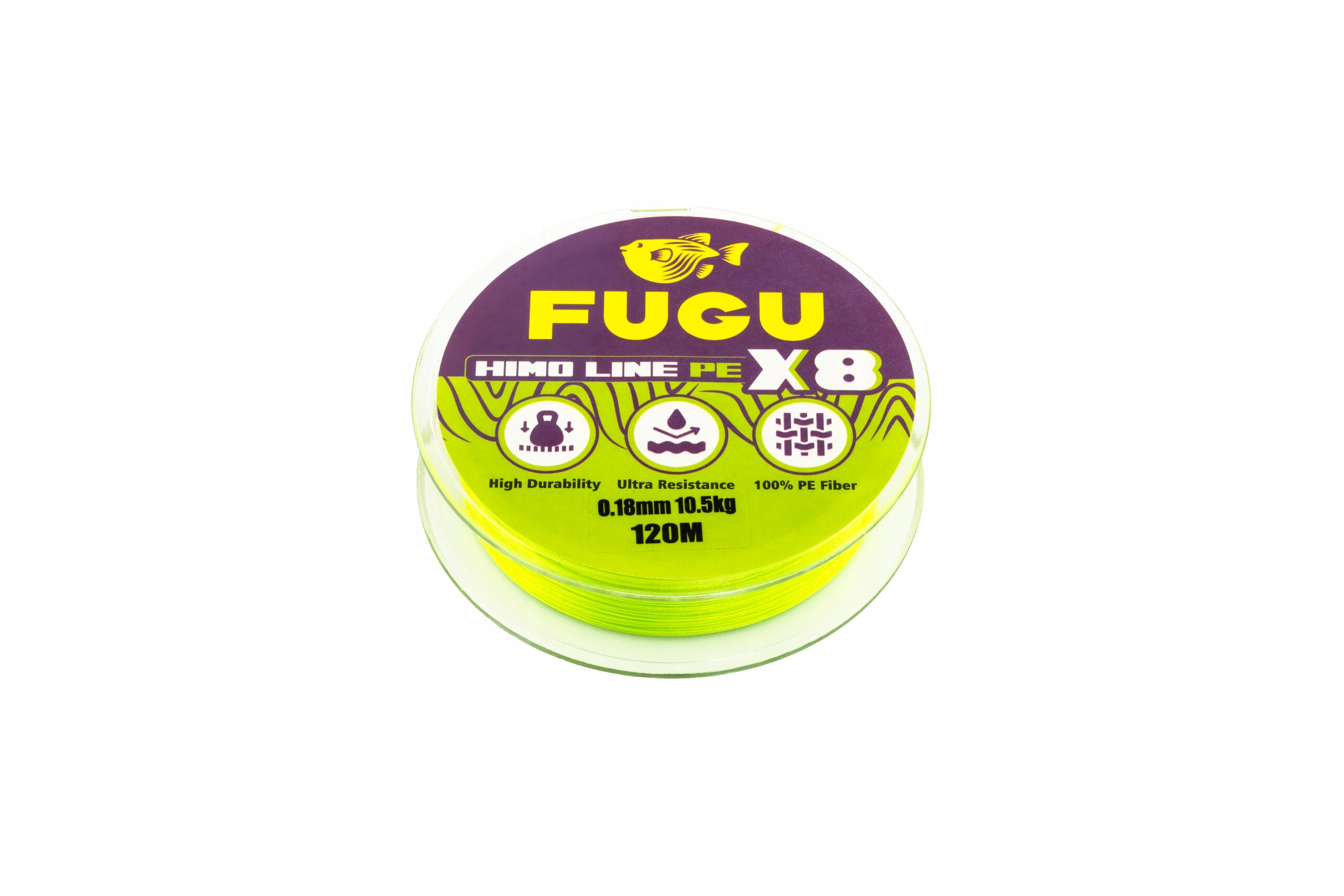 PLECIONKA FUGU HIMO LINE PE X8 0,06mm FLUO GREEN 120m