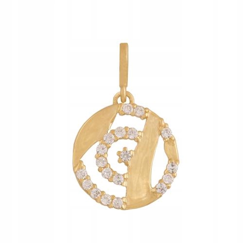 Dámský Přívěsek Ze Zlata 585, moderní, s bílými zirkony