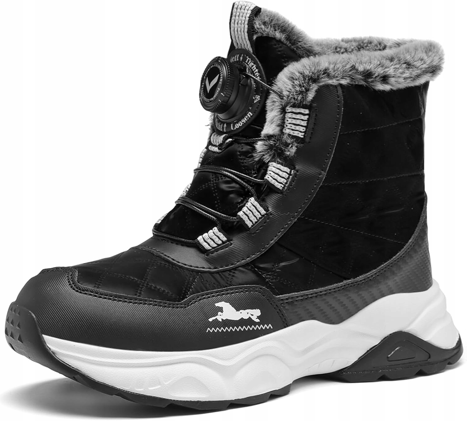 Černé Dámské Sněhule S Kožíškem A Prošíváním 40 6DA