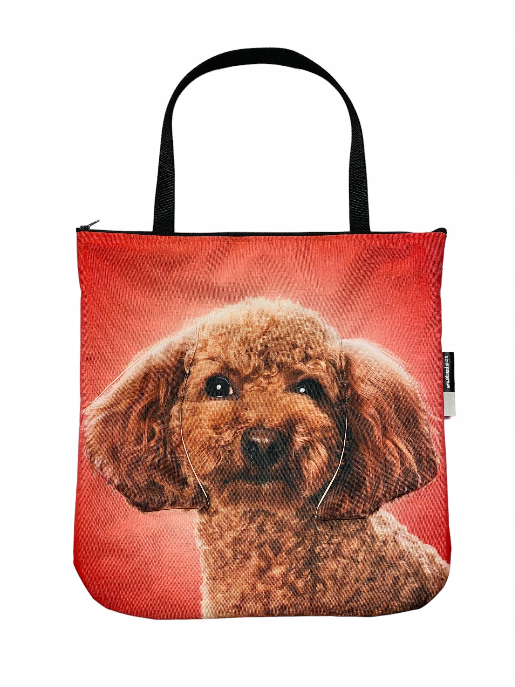 Taška 3D taška pes Pudelek S Pudlem na nákupy přes rameno se zapínáním