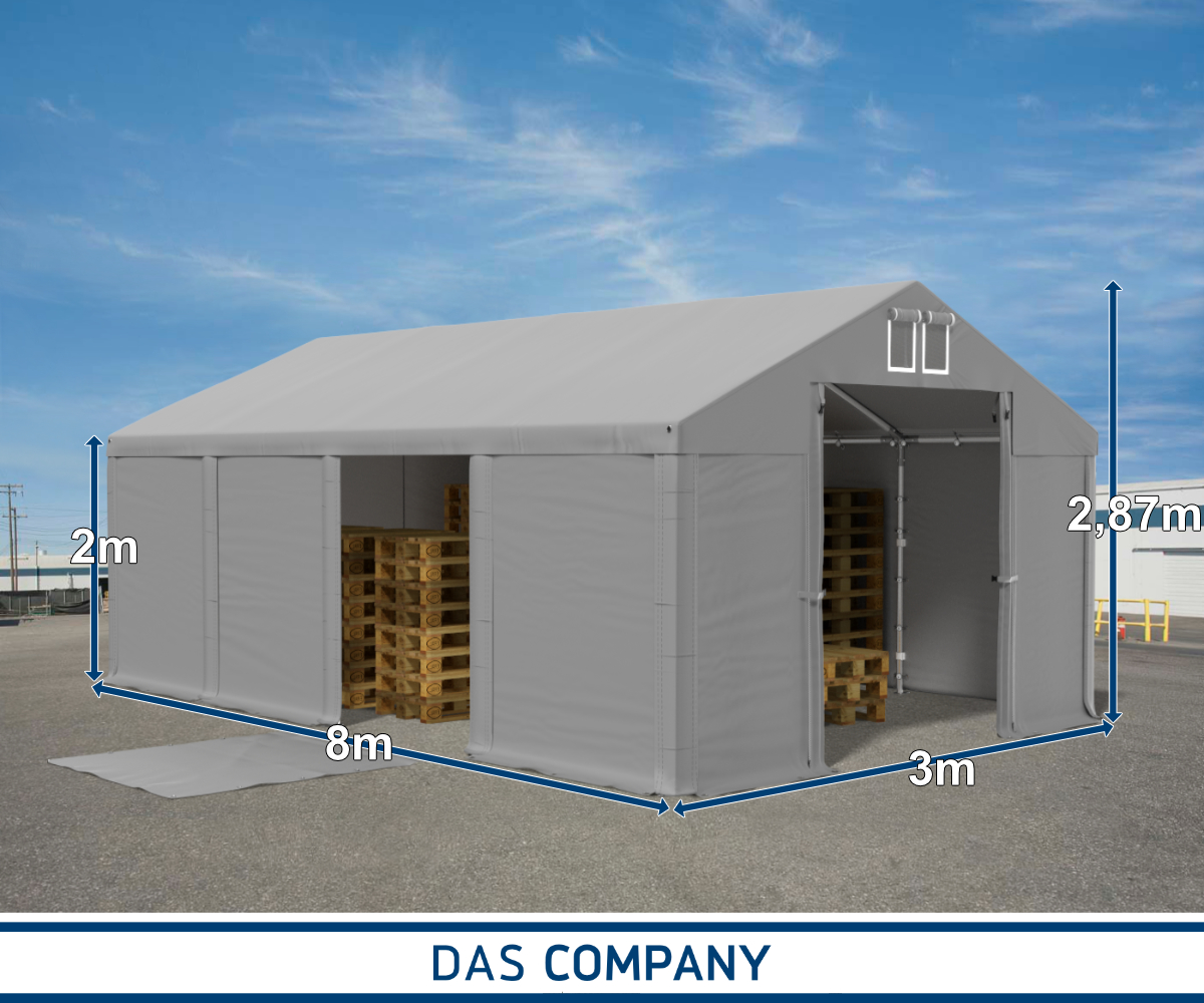 Namiot STANDARD 3x8 magazynowy RÓŻNE KOLORY Szerokość 3 m