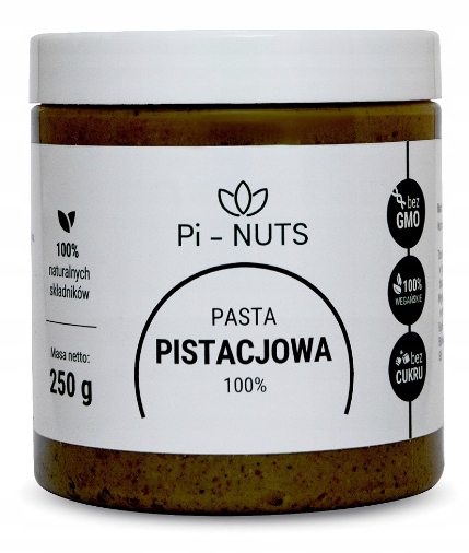 PASTA PISTACJOWA PISTACJE 100% 250g PI-NUTS
