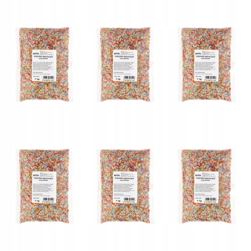 Barevná posypka emix 1 kg X6