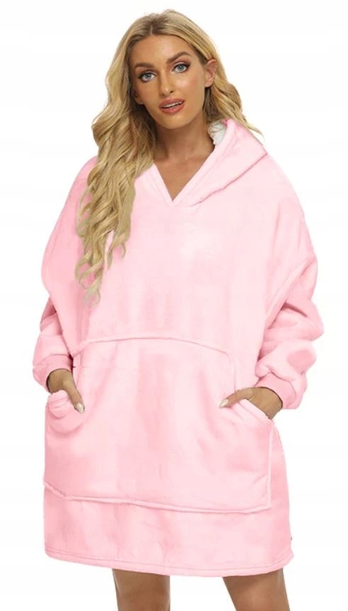 

Ciepła Bluza Koc Oversize Futrzak 2W1 Gruba XXL