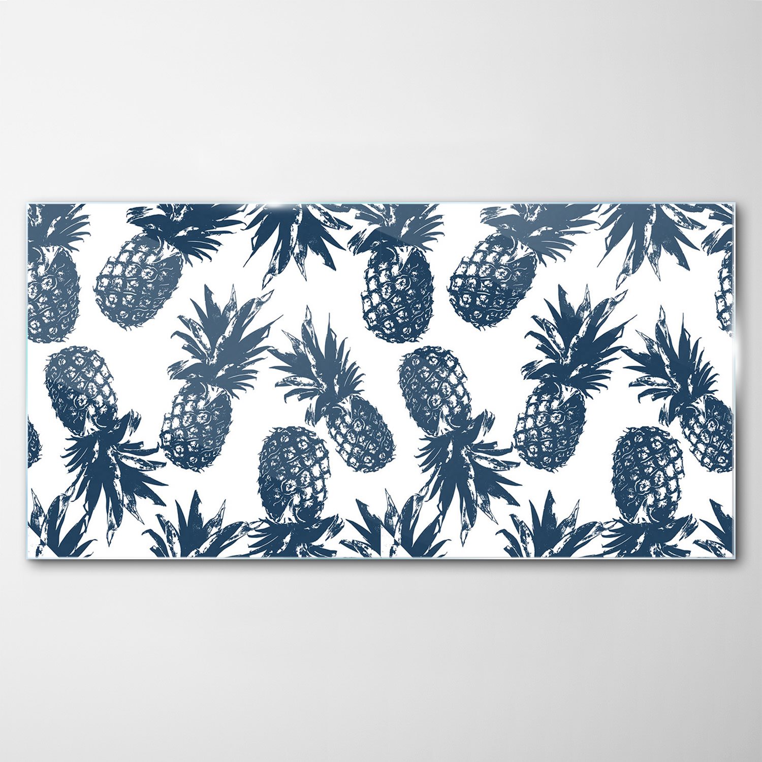 Tvrdený sklenený obraz Ananás Ovocie Listy 120x60