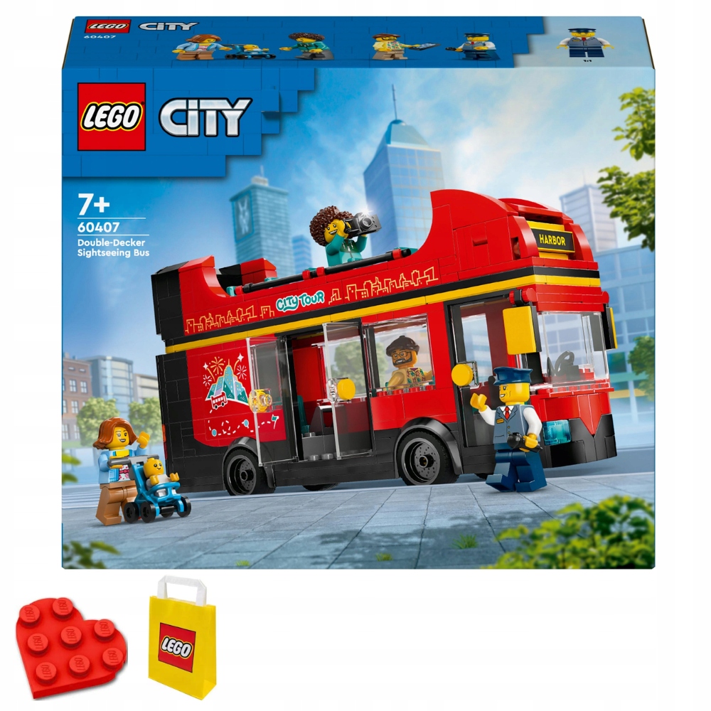 Lego City 60407 Červený patrový autobus