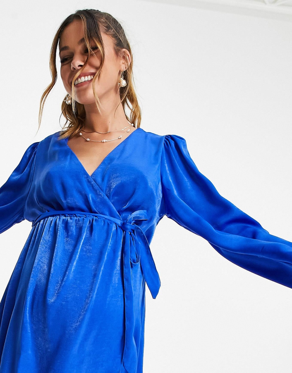 MATERNITY SUKIENKA MIDI GŁADKA S 049 Marka bez marki