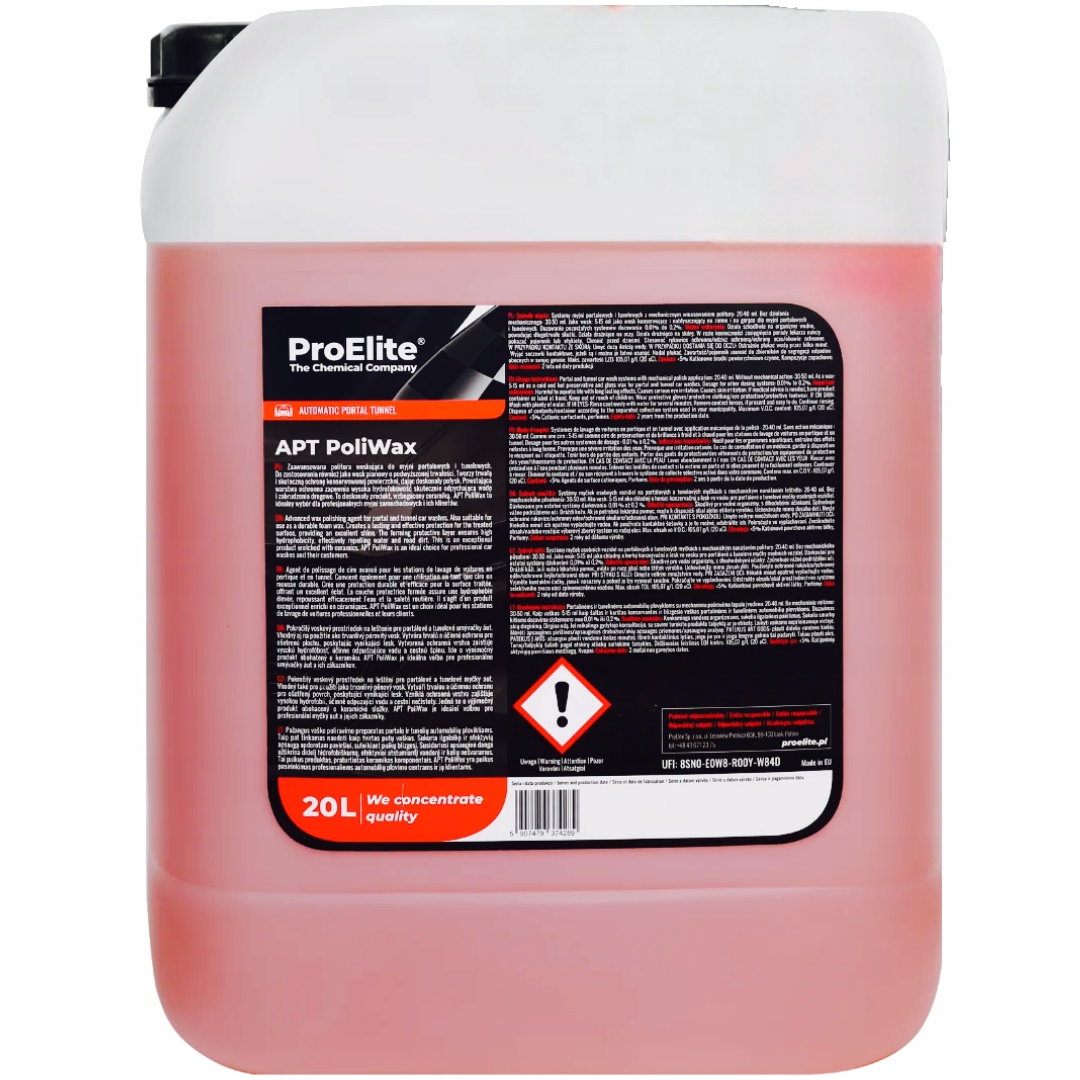 PROELITE _ APT POLIWAX 20L _WOSK PIANOWY O PODWYŻSZONEJ TRWAŁOŚCI _ PRE206