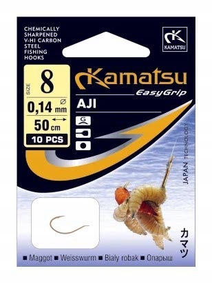 Kamatsu 50 Robak Biały Aji 6GŁ Przypon