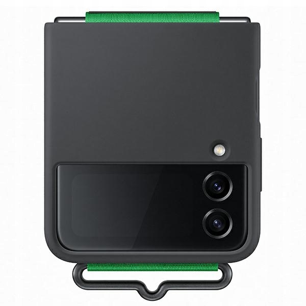 Pouzdro pro Samsung Galaxy Z Flip4 Slim Strap Cover silikonové černé
