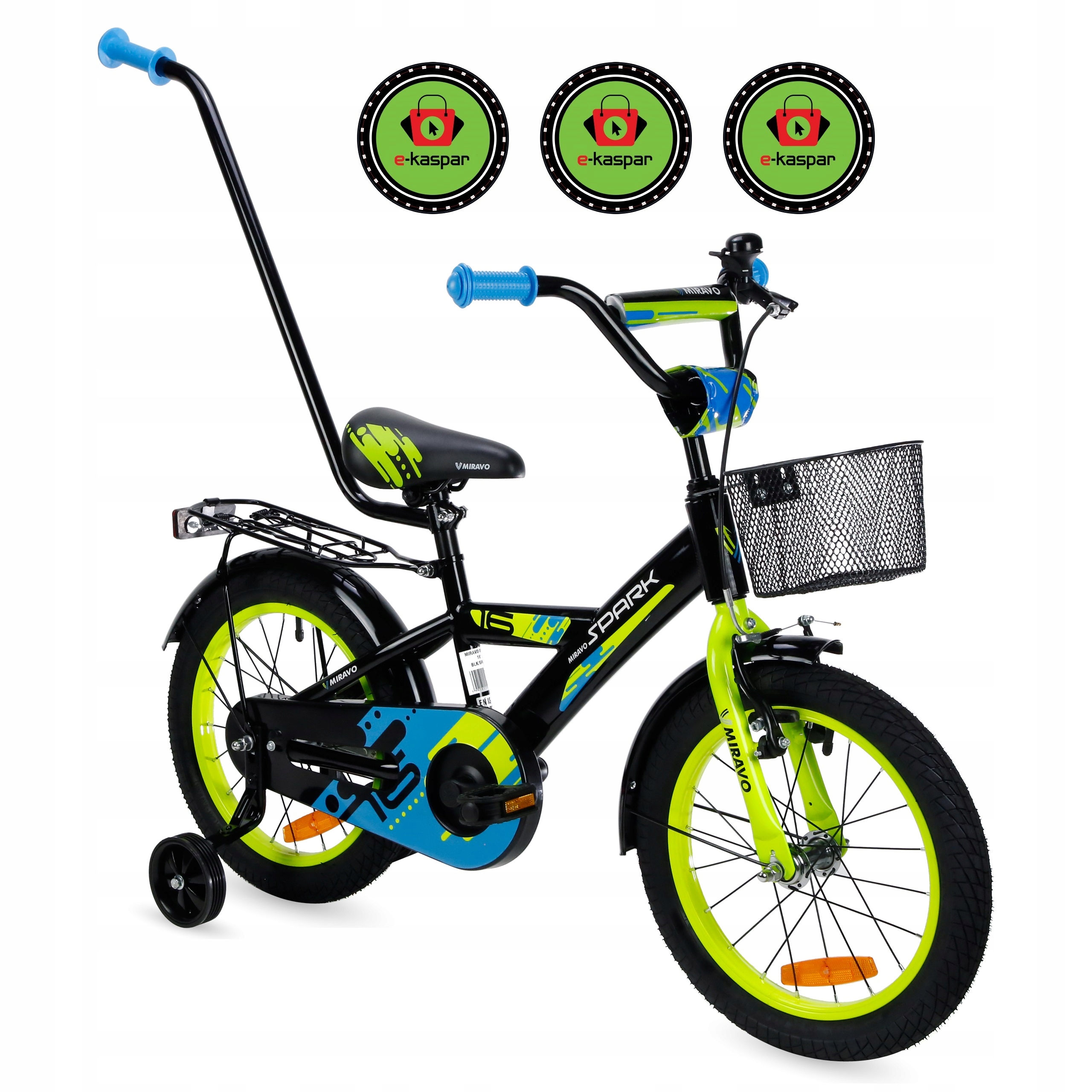 Rowerek Dziecięcy 16 Cali Rower Dla Chłopca Koszyk I Prowadnik