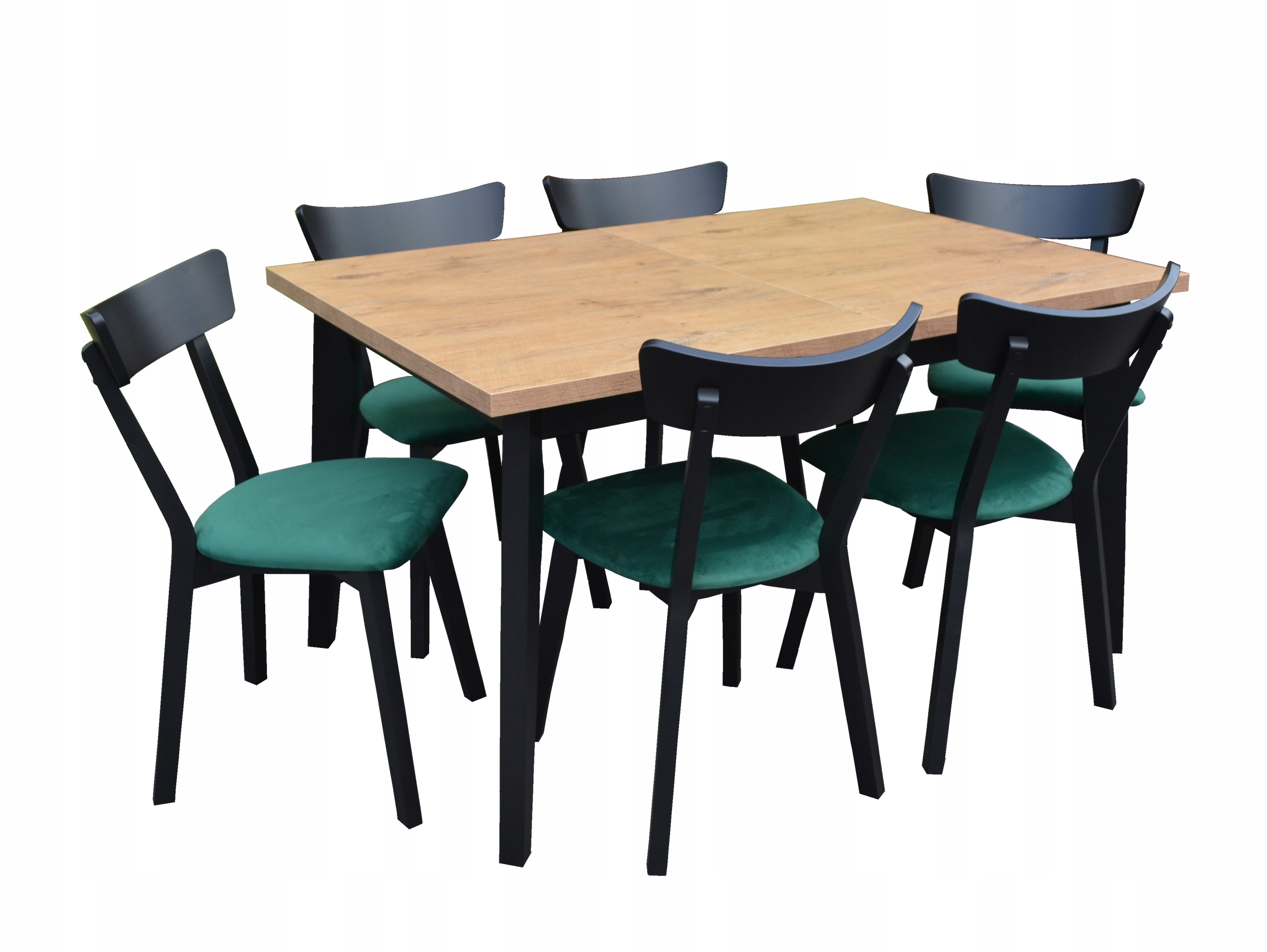 Zestaw Skandynawski 6 krzeseł Oslo i Stół Nord