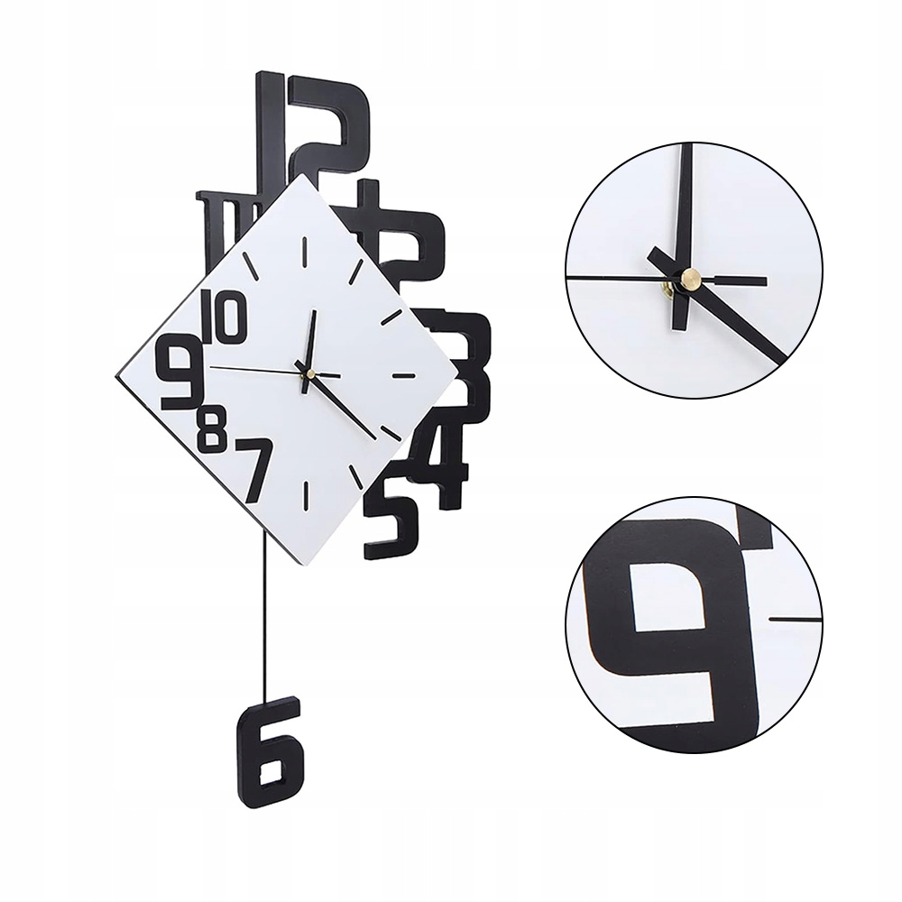 Křemenné Nástěnné Hodiny S Kreativním Dřevěným Designem, Módní Do Obývacího Pokoje