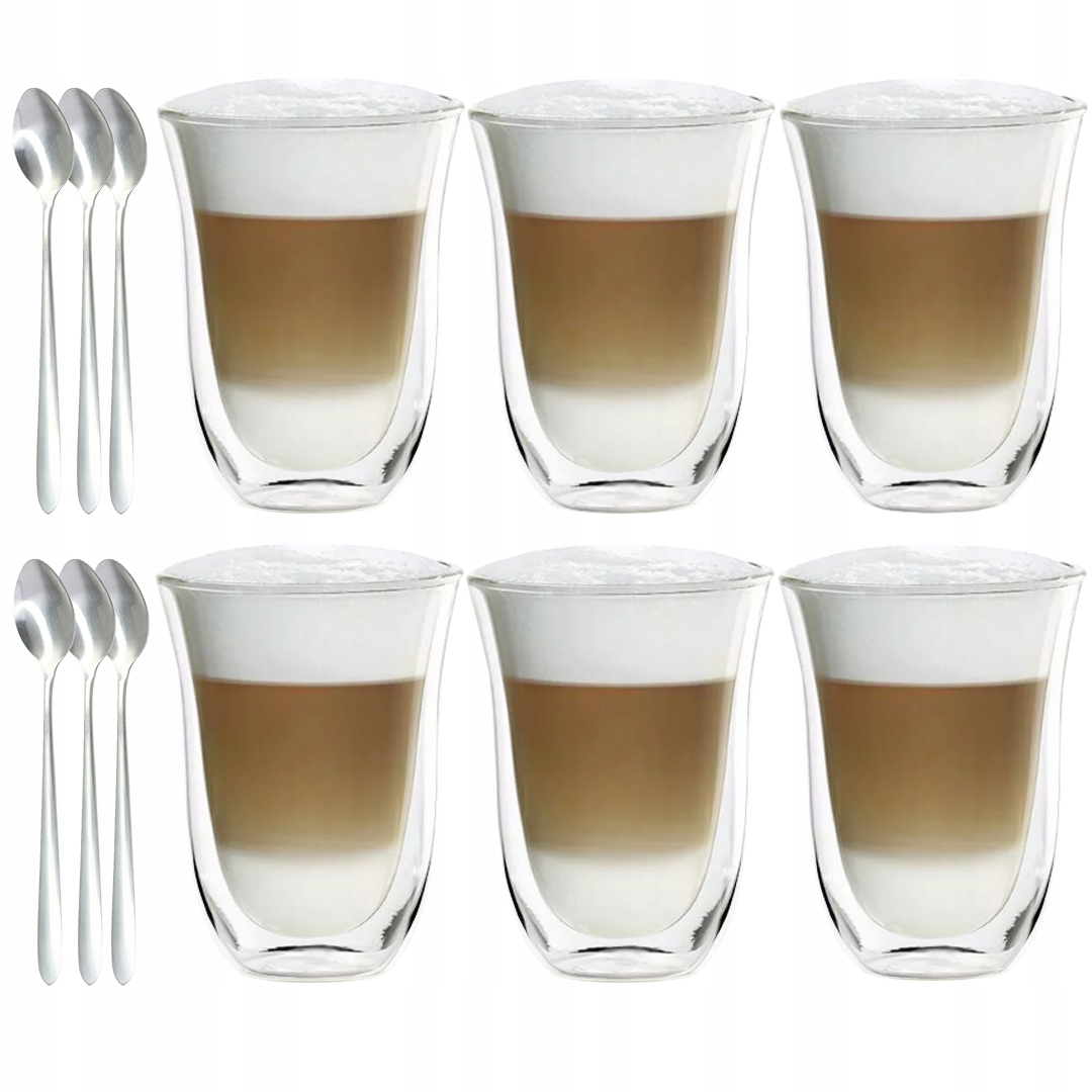 

Szklanki Termiczne Do Kawy Latte 6 Szt Łyżeczki