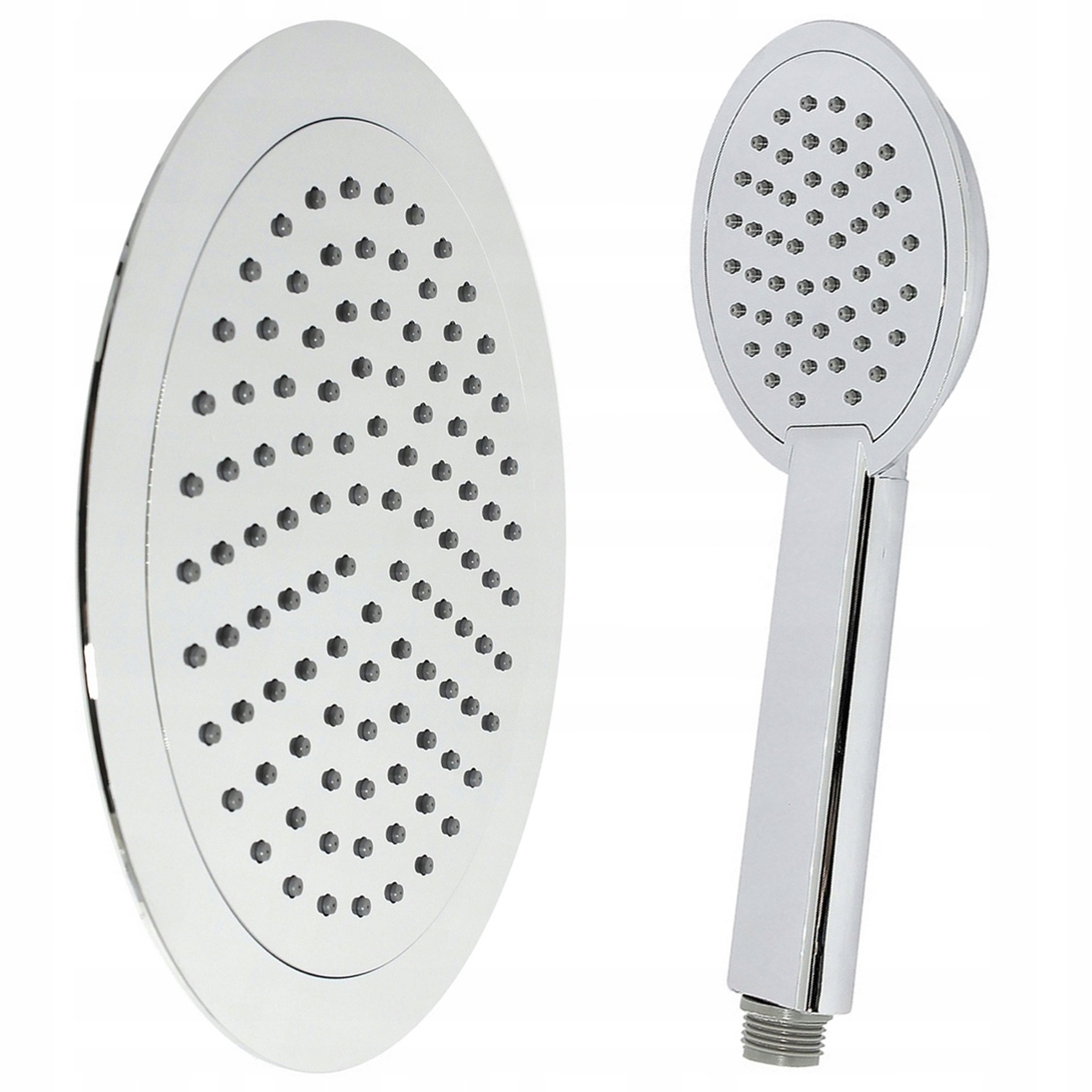 Sprchový set s dešťovou sprchou a sprchovou hlavicí, chrom